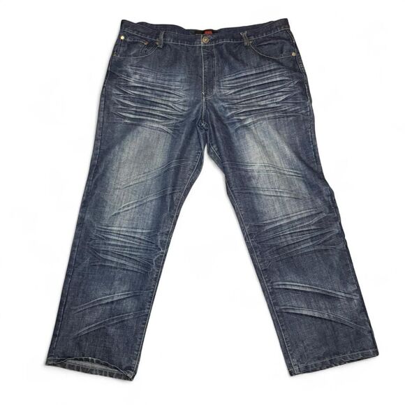 Premium RB Denim Y2K Men's Blue Jeans with back flap pocket embroidery Sz 46